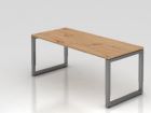 Hammerbacher Schreibtisch O-Fuß eckig 180 x 80 cm Asteiche / Graphit