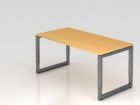 Hammerbacher Schreibtisch RS16 O-Fuß eckig 160 x 80 cm höheneinstellbar Buche / Graphit
