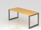 Hammerbacher Schreibtisch Buche / Graphit O-Fuß eckig 180 x 80 cm