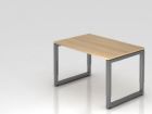 Hammerbacher Schreibtisch O-Fuß eckig Rahmen-Gestell in Graphit 120 x 80 cm Eiche