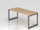 Hammerbacher Schreibtisch O-Fuß eckig 180 x 80 cm Eiche / Graphit