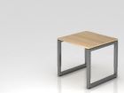 Hammerbacher Schreibtisch RS08 O-Fuß eckig 80 x 80 cm Eiche / Graphit