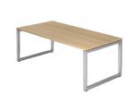 Hammerbacher Schreibtisch O-Fuß eckig 200 x 100 cm Eiche Arbeitshöhe 65 - 85 cm