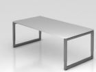 Hammerbacher Schreibtisch höheneinstellbar O-Fuß eckig 200 x 100 cm Grau / Graphit