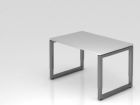 Hammerbacher Schreibtisch RS12 O-Fuß eckig 120 x 80 cm Grau Rahmen-Gestell in Graphit