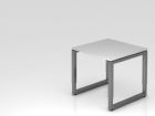 Hammerbacher Schreibtisch O-Fuß eckig 80 x 80 cm Höhe 65 - 85 cm Grau / Graphit