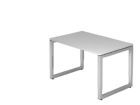 Hammerbacher Schreibtisch RS12 O-Fuß eckig 120 x 80 cm Grau