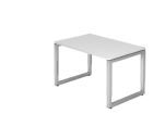 Hammerbacher Schreibtisch RS12 O-Fuß eckig 120 x 80 cm Weiß