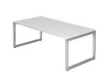 Hammerbacher Schreibtisch O-Fuß eckig 200 x 100 cm Weiß