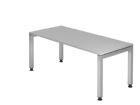 Hammerbacher Schreibtisch U-Fuß eckig 180 x 80 cm Grau Arbeitshöhe 68 - 76 cm