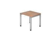 Hammerbacher Schreibtisch U-Fuß eckig 80 x 80 cm Nussbaum