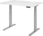 Hammerbacher Schreibtisch XDKB12 120 x 80 cm höhenverstellbar Platte Weiß 25 mm