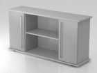Hammerbacher Sideboard 2 Türen Breite 166 cm CE Grau / Silber