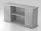 Hammerbacher Sideboard 2 Türen Breite 166 cm SG Grau / Silber