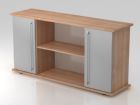 Hammerbacher ideboard 2 Türen Breite 166 x Tiefe 44,8 cm RE Nussbaum / Silber