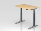 Hammerbacher Sitz-Steh-Schreibtisch Elektroantrieb 120 x 80 cm Ahorn Graphit