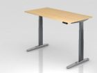 Hammerbacher Sitz-Steh-Schreibtisch XBHM16 160 x 80 cm Ahorn Platte 25 mm