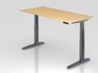 Hammerbacher Sitz-Steh-Schreibtisch XBHM19 180 x 80 cm Ahorn Arbeitshöhe 65 - 130 cm