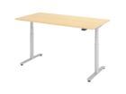 Hammerbacher Sitz-Steh-Schreibtisch 160 x 80 cm Ahorn Elektrisch stufenlos höhenverstellbar