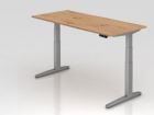 Hammerbacher Sitz-Steh-Schreibtisch 180 x 80 cm XBHM19 Höhe 65 - 130 cm C-Fuß Gestell