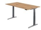 Hammerbacher XBHM2E Sitz-Steh-Schreibtisch 200 x 100 cm Asteiche / Graphit