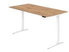 Hammerbacher XBHM2E Sitz-Steh-Schreibtisch 200 x 100 cm Asteiche Arbeitshöhe 65 - 130 cm