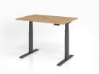 Hammerbacher Sitz-Steh-Schreibtisch 120 x 80 cm Asteiche Höhe 64 - 129 cm