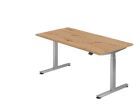 Hammerbacher Sitz-Steh-Schreibtisch VXDLB16 160 x 80 cm Asteiche Elektroantrieb 2 stufig