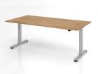 Hammerbacher Sitz-Steh Schreibtisch 200 x 100 cm Platte Asteiche 25 mm Elektroantrieb 1-stufi