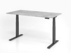 Hammerbacher Sitz-Steh-Schreibtisch 160 x 80 cm Betonplatte 25 mm C-Fuß Graphit