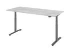 Hammerbacher XDLR19 Sitz-Steh-Schreibtisch 180 x 80 cm Beton Elektroantrieb 2 stufig