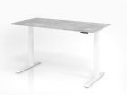 Hammerbacher Sitz-Steh-Schreibtisch XDKB16 160 x 80 cm Beton / Weiß
