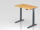 Hammerbacher Sitz-Steh-Schreibtisch elektrisch höhenverstellbar 120 x 80 cm Buche