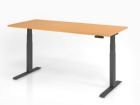Hammerbacher Sitz Steh Schreibtisch 180 x 80 cm Buche Höhe 64 - 129 cm ABS-Dickkante