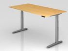 Hammerbacher Sitz-Steh-Schreibtisch 200 x 100 cm Buche Elektroantrieb 2-stufig
