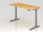 Hammerbacher Sitz-Steh-Schreibtisch 180 x 80 cm Platte Buche 25 mm