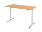 Hammerbacher Sitz-Steh-Schreibtisch XDLR16 160 x 80 cm Buche Elektroantrieb 2-stufig