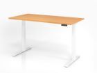 Hammerbacher Sitz-Steh-Schreibtisch 160 x 80 cm Bucheplatte 25 mm Weiß ABS-Dickkante