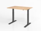 Hammerbacher Sitz Steh Schreibtisch 120 x 80 cm ABS-Dickkante Eiche Platte 25 mm