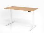 Hammerbacher Sitz-Steh-Schreibtisch 160 x 80 cm Eiche Weiß 64 - 129 cm Höhe