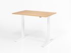 Hammerbacher Sitz Steh Schreibtisch 120 x 80 cm Eiche C-Fuß Gestell Weiß