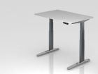 Hammerbacher Sitz-Steh-Schreibtisch Elektroantrieb 2-stufig 120 x 80 cm Grau
