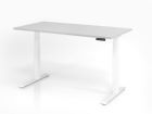 Hammerbacher Sitz Steh-Schreibtisch XDKB16 160 x 80 cm Grau / Weiß höhenverstellbar