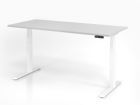 Hammerbacher Sitz Steh Schreibtisch Elektroantrieb 2-stufig 180 x 80 cm Grau / Weiß