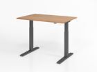 Hammerbacher Sitz Steh Schreibtisch 120 x 80 cm Nussbaum Graphit Platte 25 mm