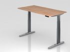 Hammerbacher Sitz-Steh-Schreibtisch elektrisch 2-stufig 160 x 80 cm Nussbaum