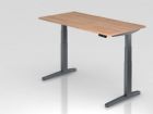 Hammerbacher Sitz-Steh-Schreibtisch 160 x 80 cm Nussbaum höhenverstellbar Elektroantrieb