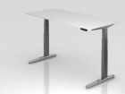 Hammerbacher Sitz-Steh-Schreibtisch 180 x 80 cm Weiß elektrisch höhenverstellbar 65 - 130 cm