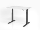 Hammerbacher Sitz-Steh-Schreibtisch XDKB12 120 x 80 cm Weiß Graphit Elektroantrieb