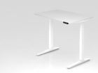Hammerbacher Sitz-Steh-Schreibtisch elektrisch 120 x 80 cm Weiß Arbeitshöhe 65 - 130 cm